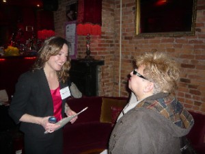 Hope chats with a guest during the meet-and-greet.