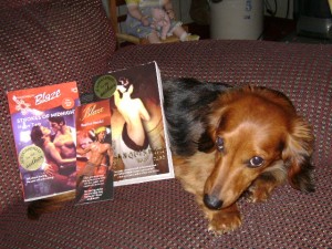 Daisy Jane settles in with a good Hope Tarr book. Photo courtesy of Her Person, Rebecca G.
